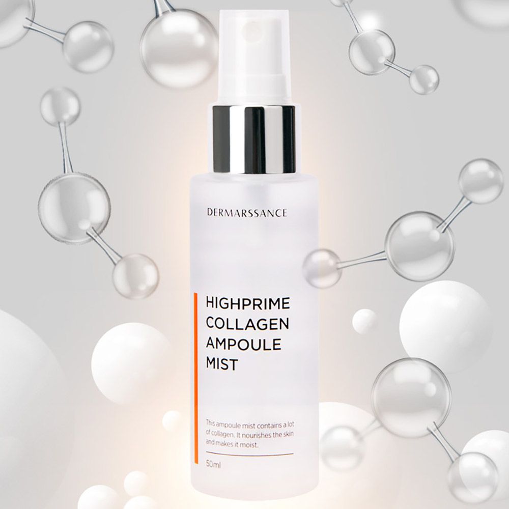 DERMARSSANCE Highprime Collagen Ampoule Mist 50ml Hydrating Soothing Anti-Aging Wrinkle Care _ Made in KOREA